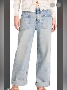 NWOT Free People Palmer Cuffed Jeans